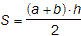 S=(a+b)h:2